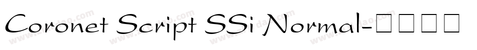 Coronet Script SSi Normal字体转换